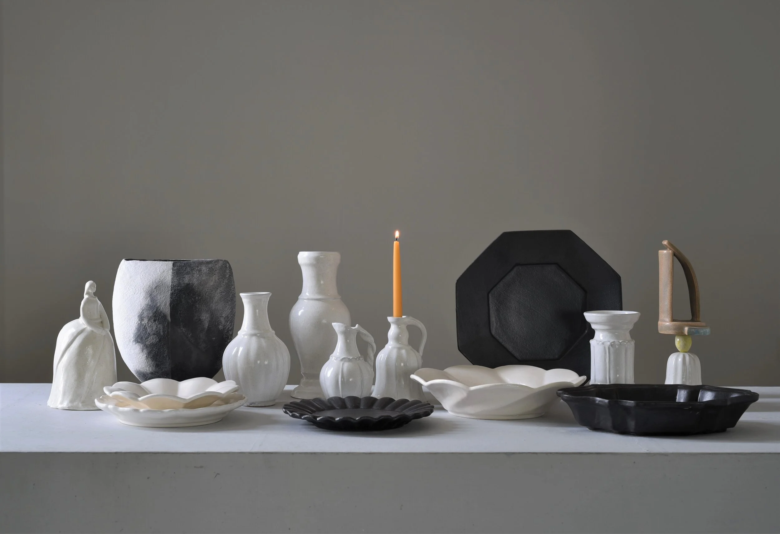 安部太一さん白釉キャンドルスタンド 【公式通販】